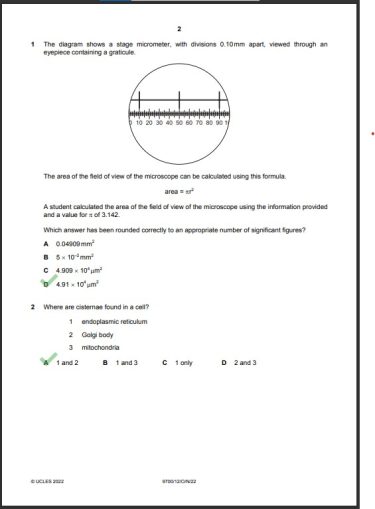 Biology 9700 12 MCQs Solved Paper October 2022 AS & A Level