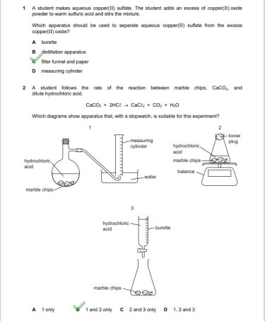 Chemistry 5070 MCQs Solved Paper October 2021 O Level