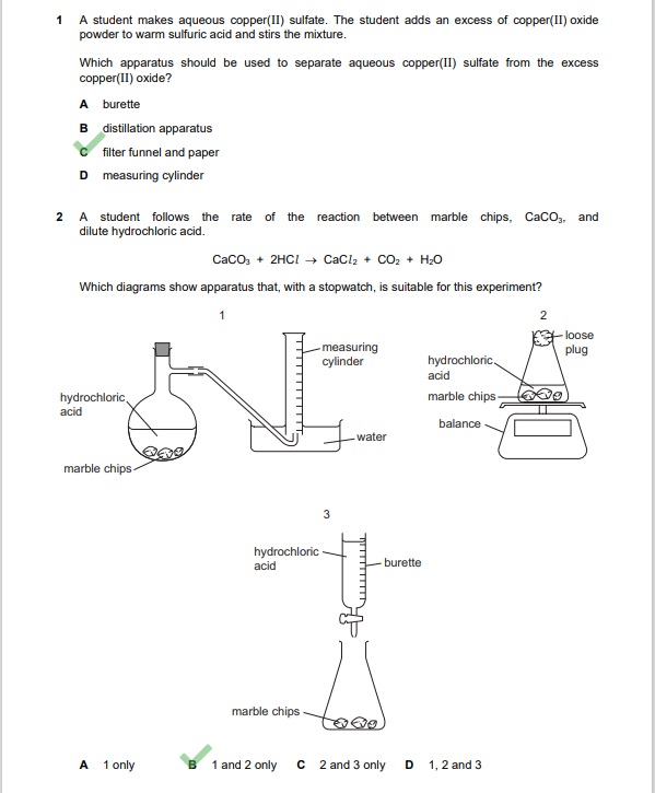 Chemistry 5070/11 MCQs Solved Paper October 2021 O Level